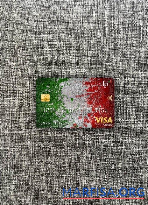 Downloadable Italy Cassa Depositi e Prestiti bank visa classic card photolook front example